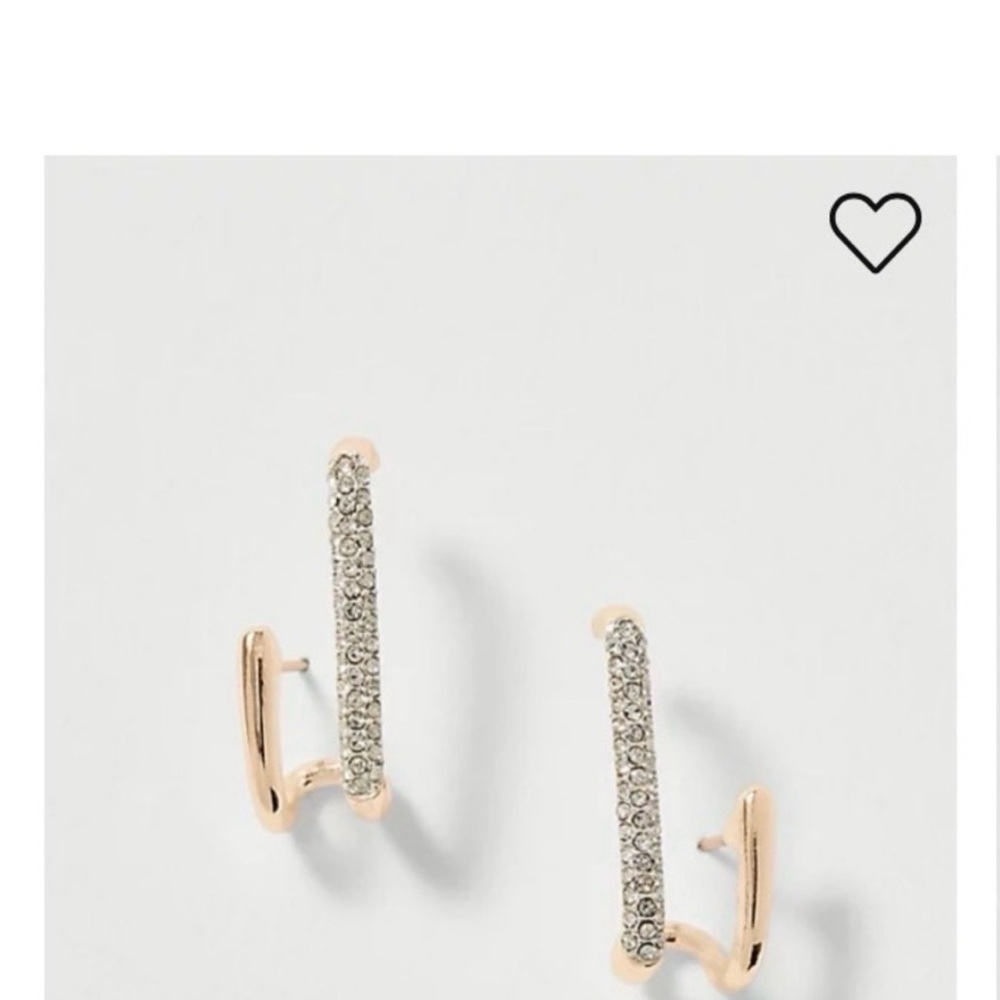 Ann Taylor Gold and Silver Crystal Earrings